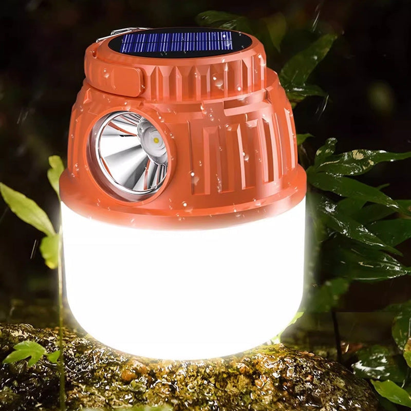 GlowVibe – Minimalistisk håndholdt LED-udendørslampe med solopladning