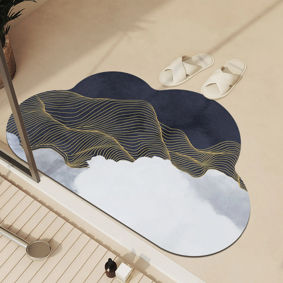 AquaDry – Hurtigttørrende absorberende bademåtte til fugtkontrol og sikkerhed