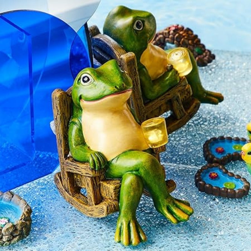 GardenJoy – Mini Frø Statue til Indendørs og Udendørs Dekoration
