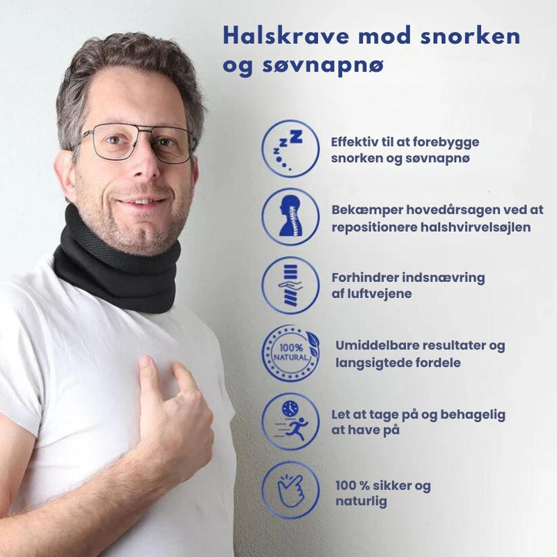 SnoreGuard - Justerbar halskrave til lindring af snorken og behandling af søvnapnø