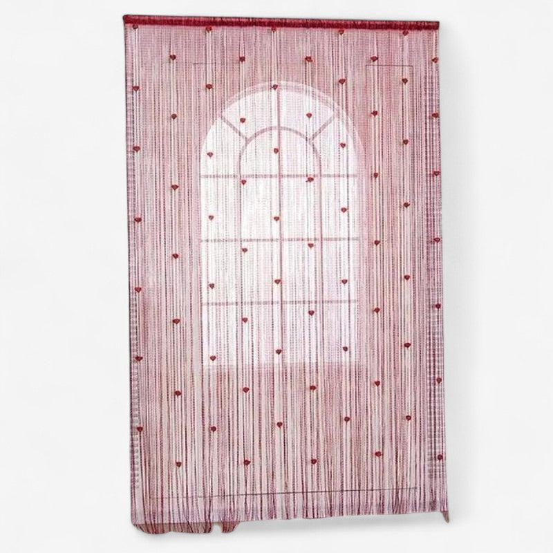 BloomDrape - Dørgardin med blomster og trådophængningsdesign