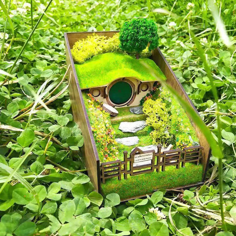 BookCharm – Håndlavede dekorative bogstøtter med mikrolandskabsdesign til bogreoldekoration