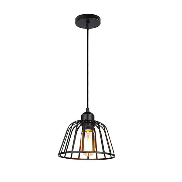 IronCage - Vintage inspireret sort LED lysekrone
