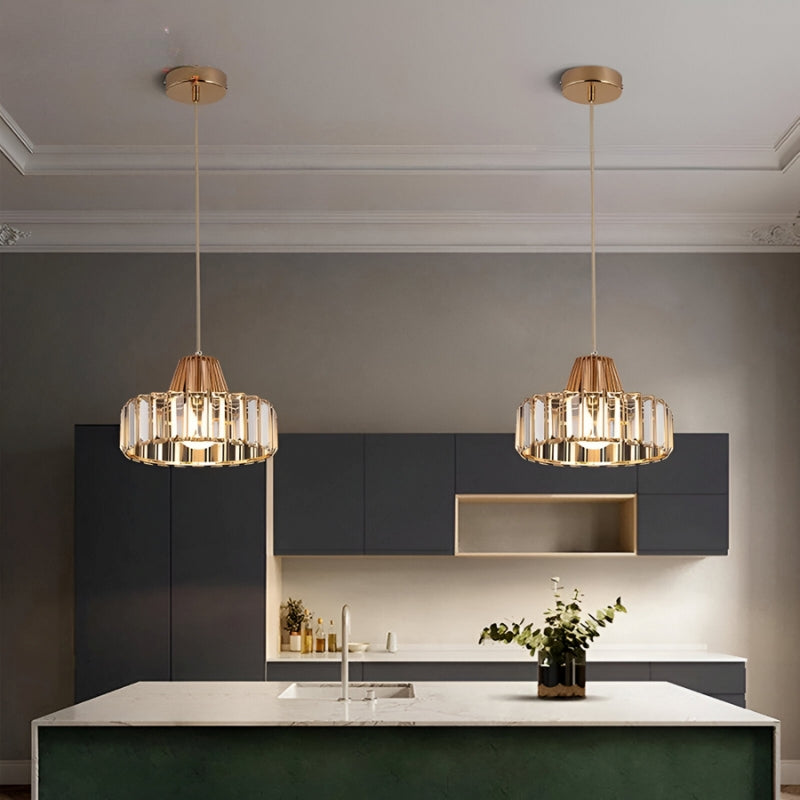 CageLuxe – LED Loftlampe med Rundt Burdesign til Indendørs Brug