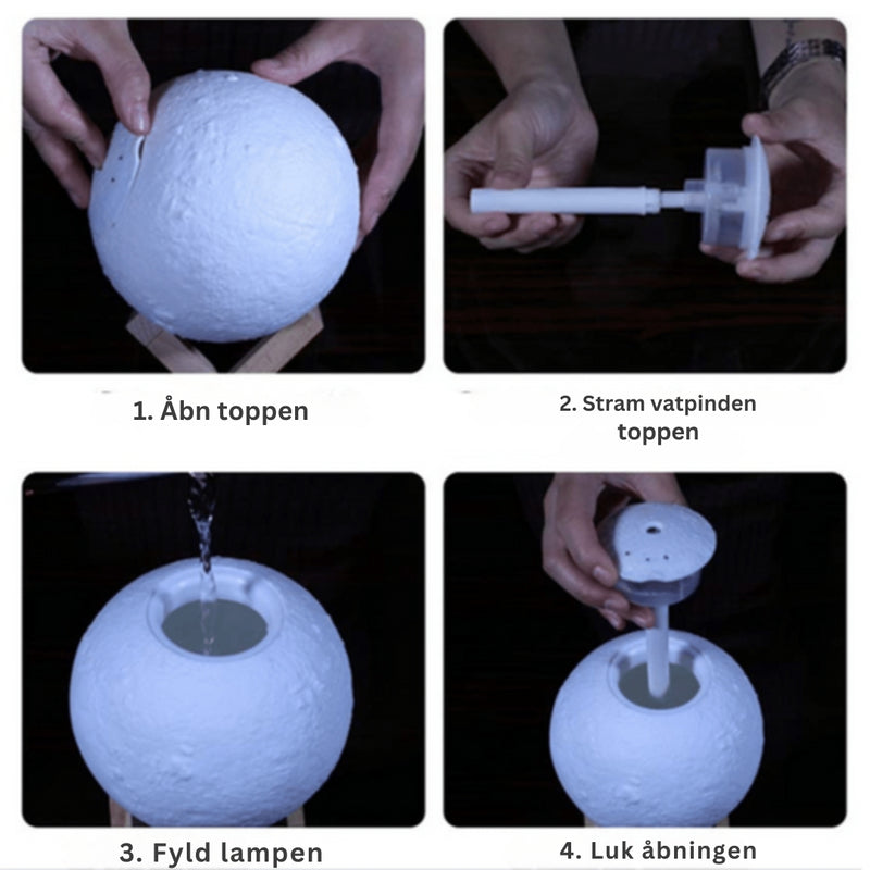 MoonBreeze - Justerbar Lampe og Luftfugter For en Afslappende Atmosfære