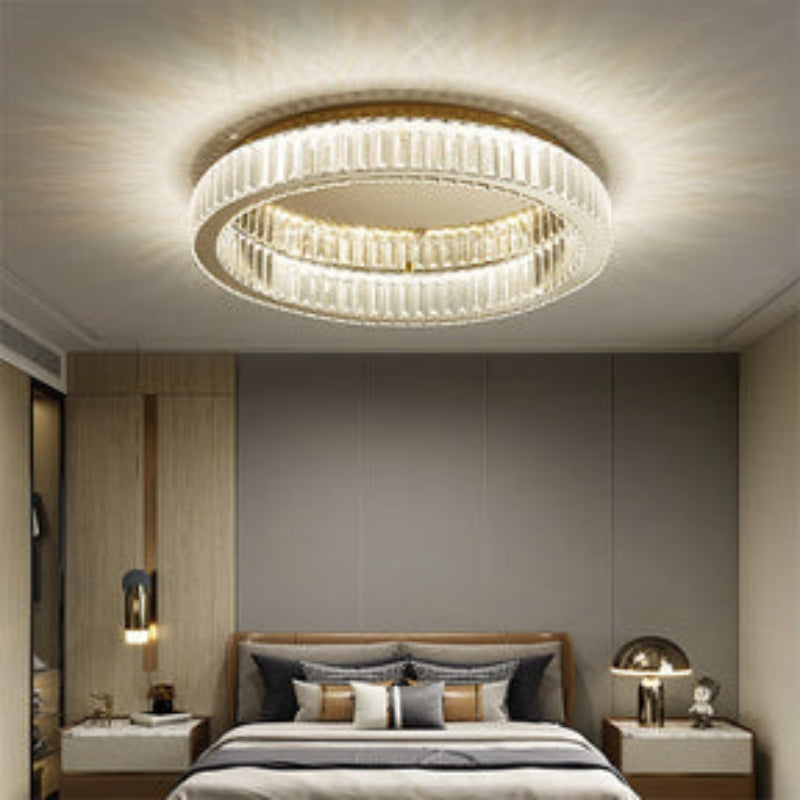 ShineSphere - Rund Krystal LED Loftlampe til Sofistikeret Belysning