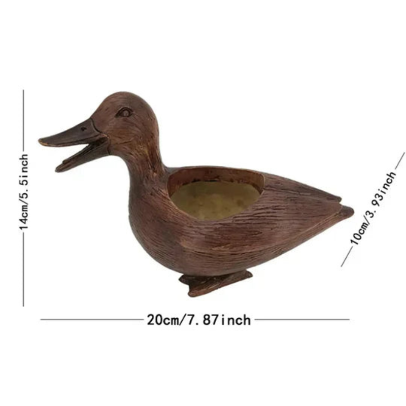 DuckCharm – Keramisk And Blomsterpotte med Dekorativt Design