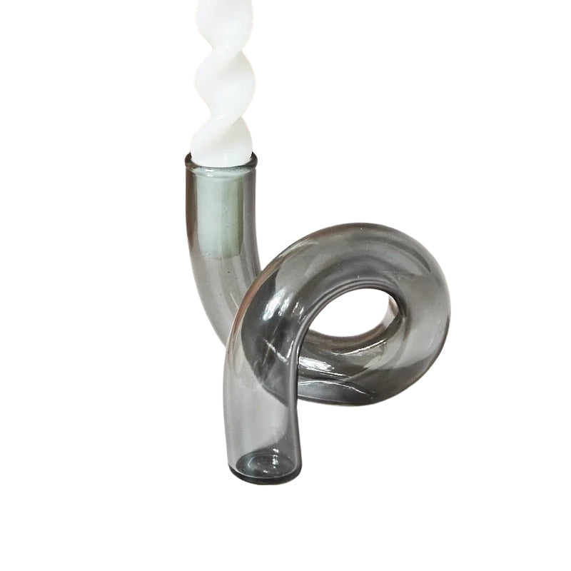 GlowVerra – Skulpturel Lysestage med Buet, Moderne Design