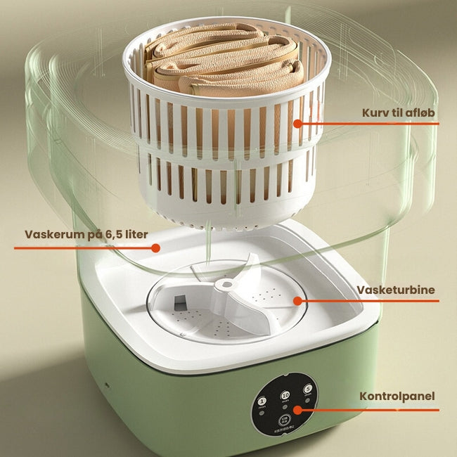 FoldaWash - Den Praktiske Foldbare Minivaskemaskine Med Tørretumbler