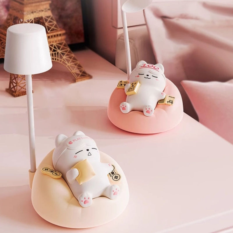 PurrGlow – Genopladelig kattebordlampe med blød LED-natlysdesign