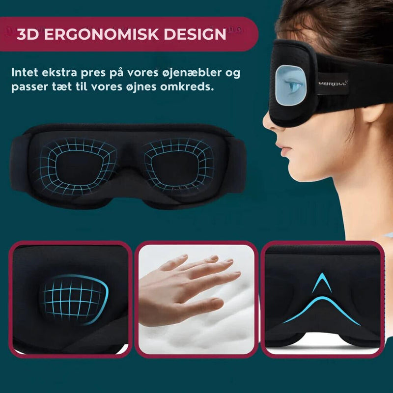 NoirNap - Ergonomisk kontureret øjenmaske med 3D Fit for fuld lysblokering og komfort