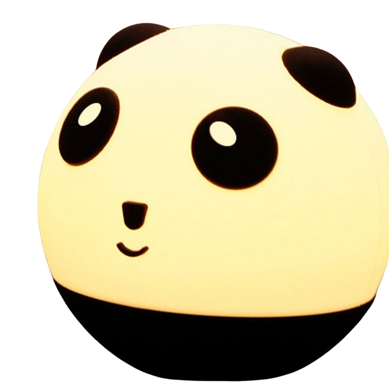 PandaGlow – Pandaformet silikone LED-natlampe med klassisk design