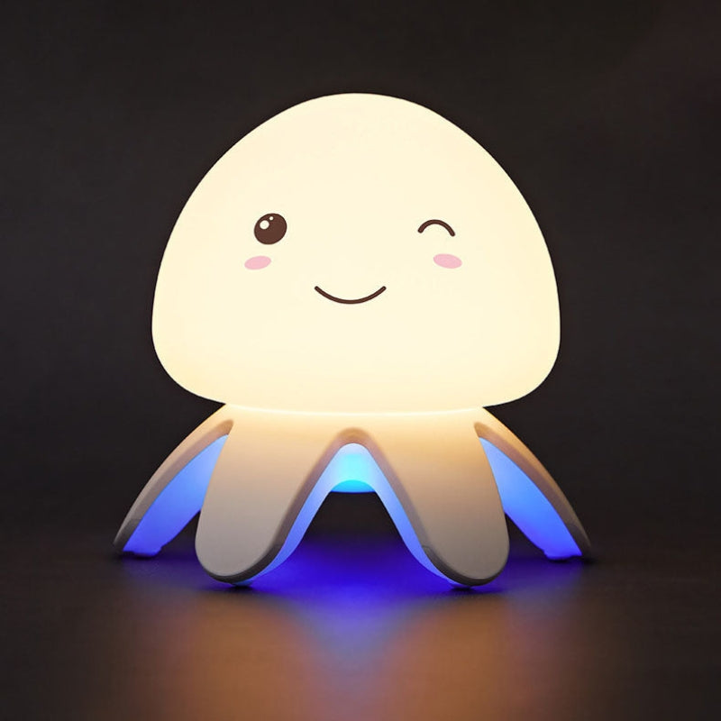 JellyGlow – Genopladelig LED-natlampe med fjernbetjening og musikfunktion
