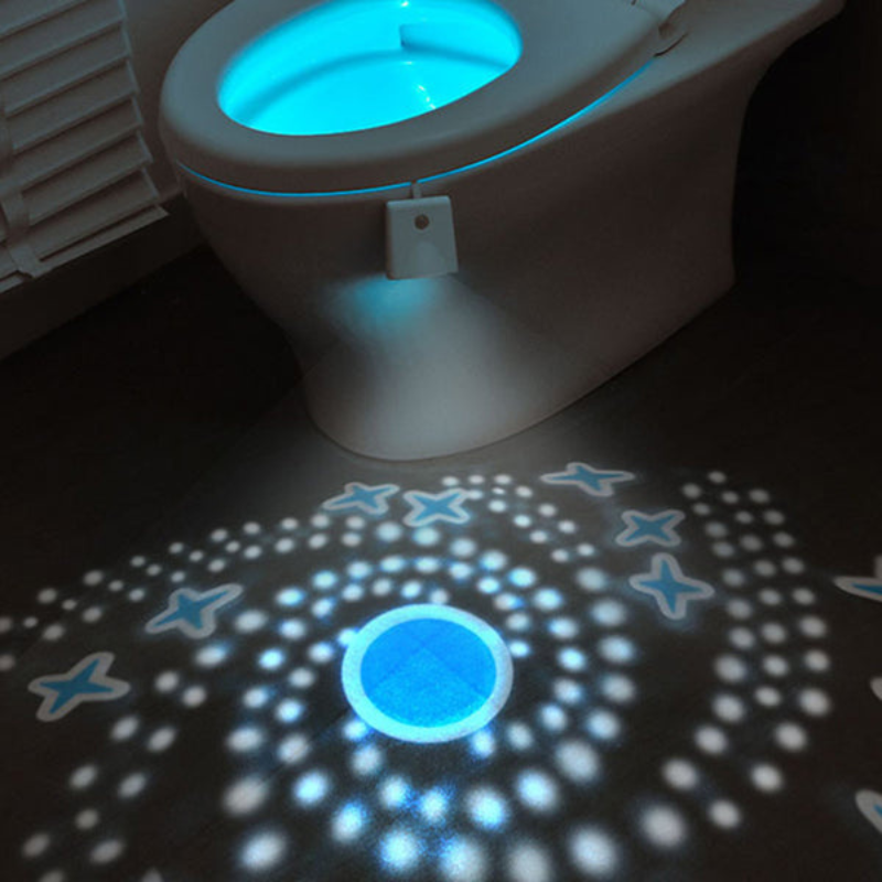 LumiBath – Rektangulær LED-natlampe til toilet med PC-skærm
