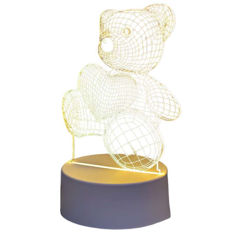 LumiBloc – Rektangulær akryl LED bordlampe i moderne design