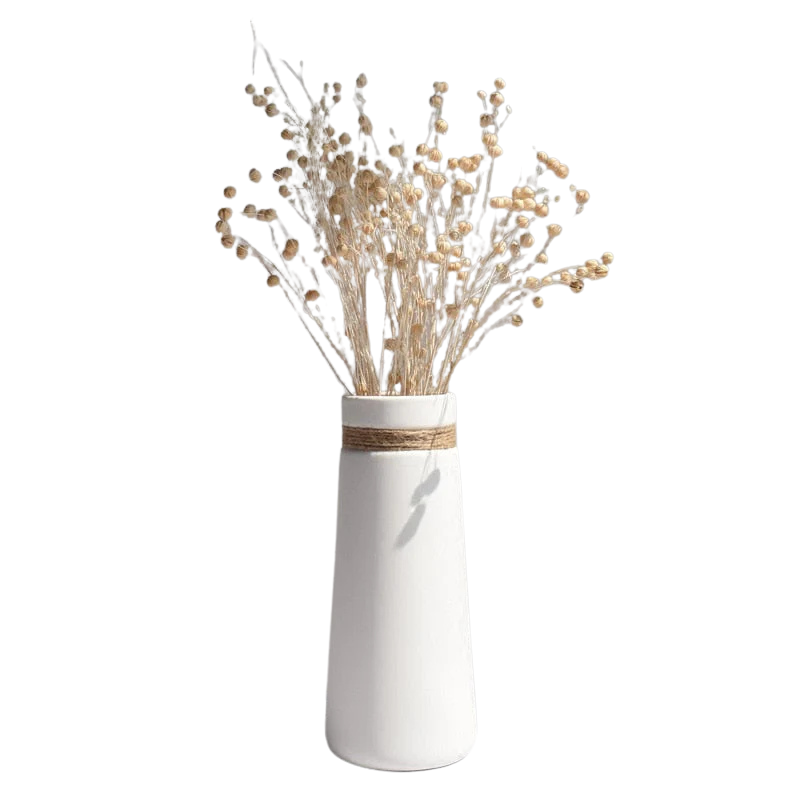 RusticAura – Dekorativ vase med naturlig jutedetalje