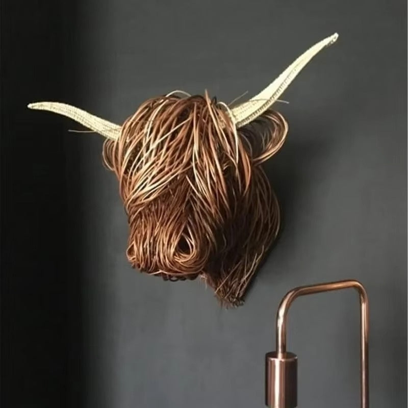 CowCreek – Håndlavet Ko Vægdekoration med Naturinspireret Design