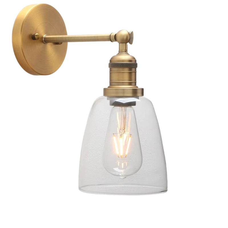 VintageVibe – Industriel væglampe med oval klar glasskærm