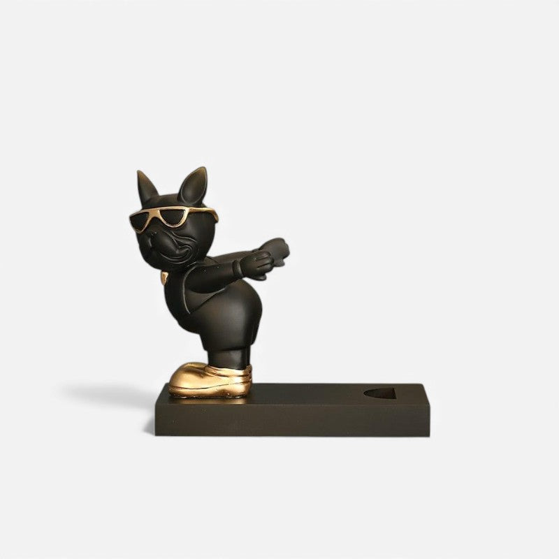 DogAura - Dekorativ Hundformet Flaskeholder Statue