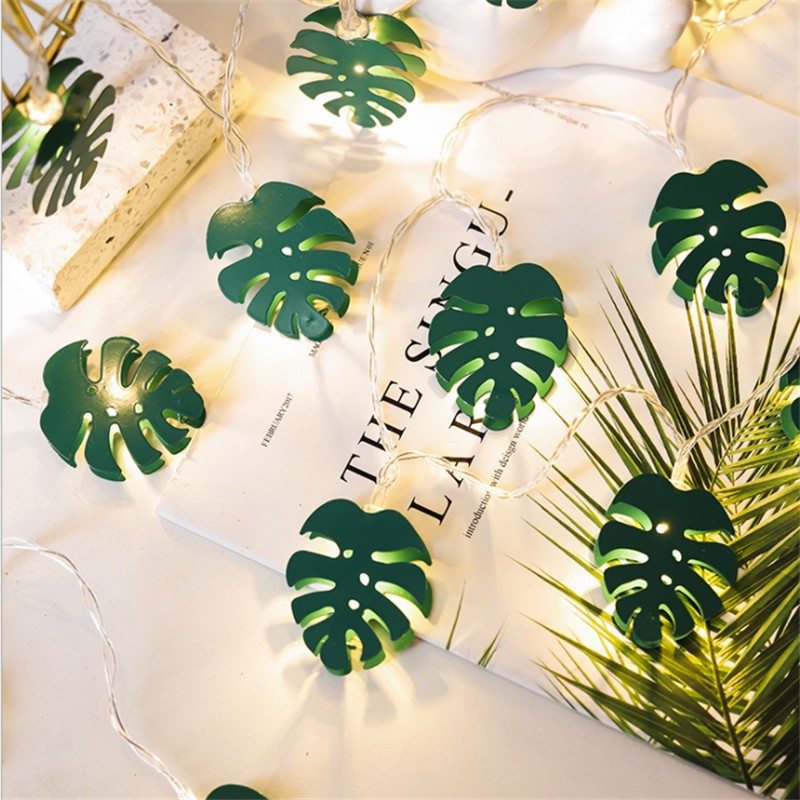 LeafGlow - Monstera Leaf String Lights for elegant naturlig atmosfære og hyggelig indretning