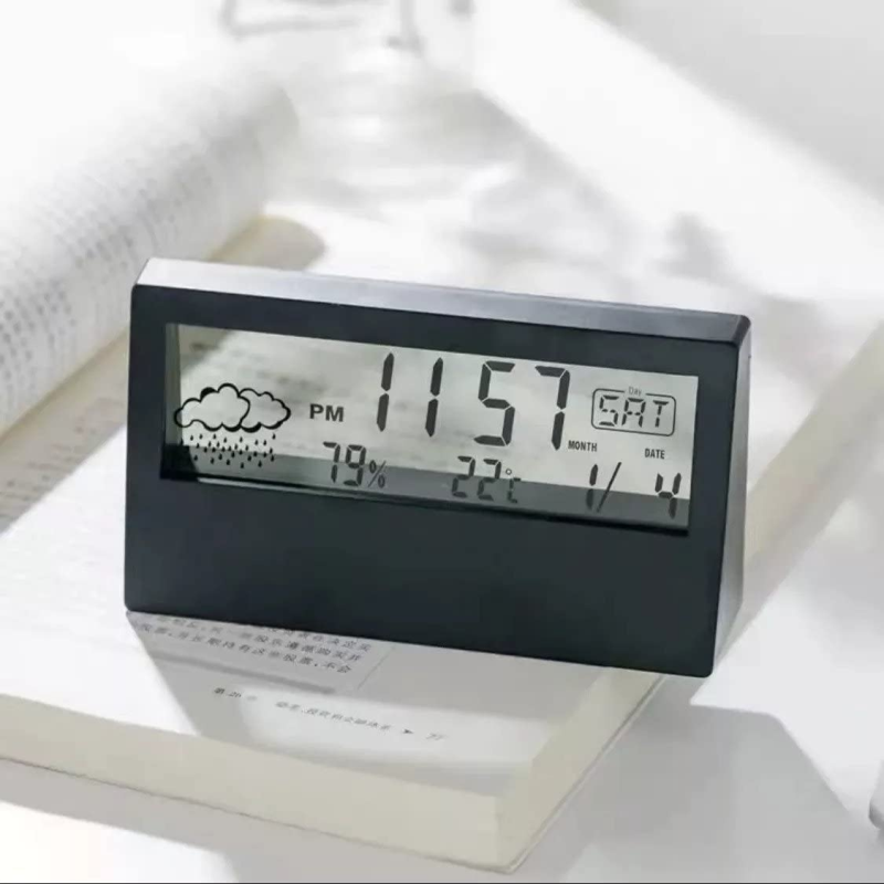 TimeSense - Moderne digitalur med temperatur- og luftfugtighedsvisning