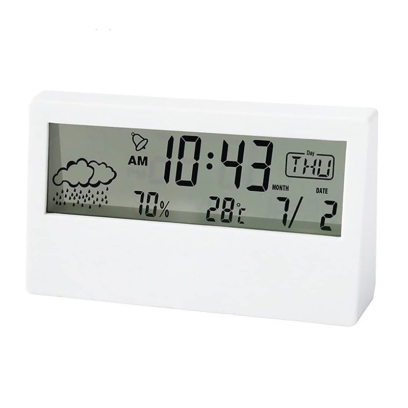 TimeSense - Moderne digitalur med temperatur- og luftfugtighedsvisning