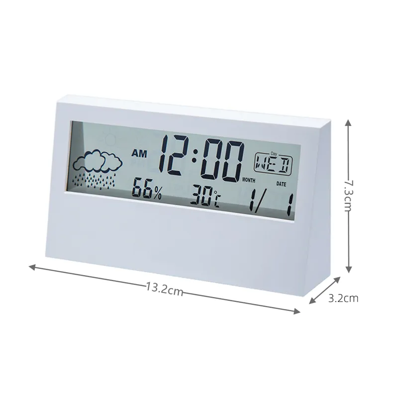 TimeSense - Moderne digitalur med temperatur- og luftfugtighedsvisning