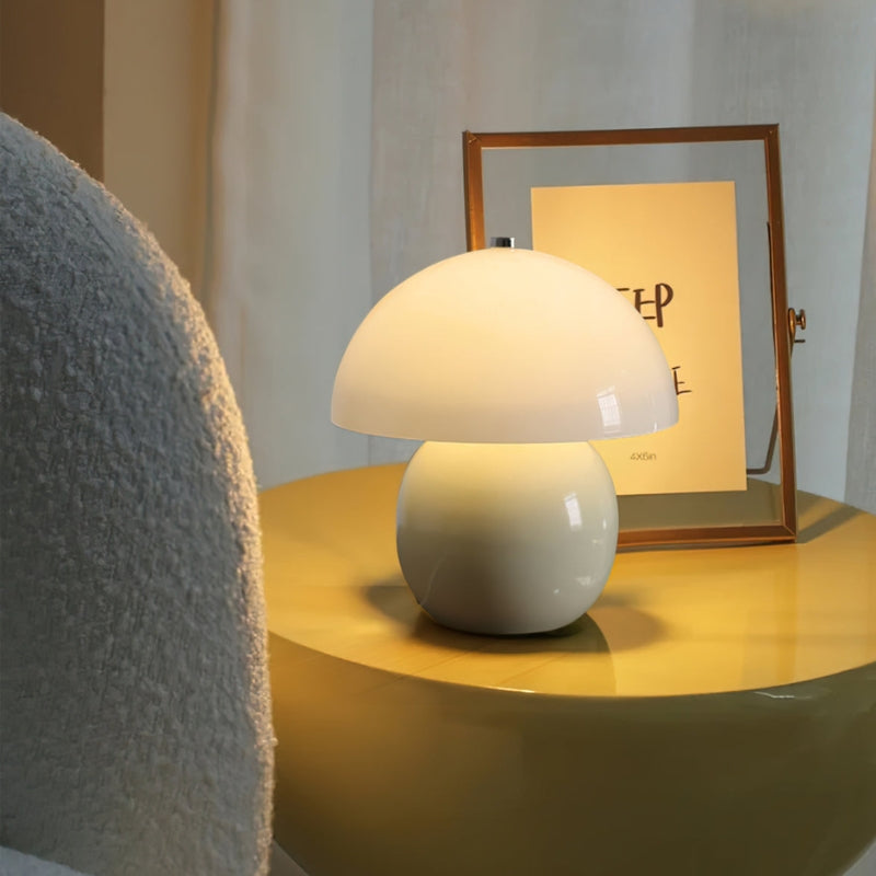 FungiGlow – Keramisk svampebordlampe med USB-opladning