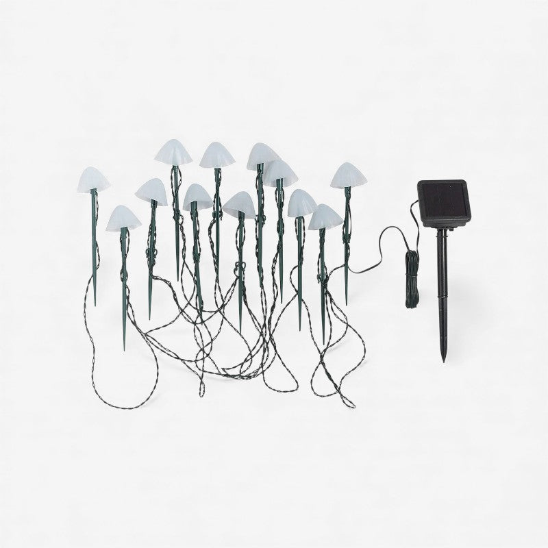 GlowMush – LED Solcelle Landskabslygte med Svampeform til Udendørs Brug