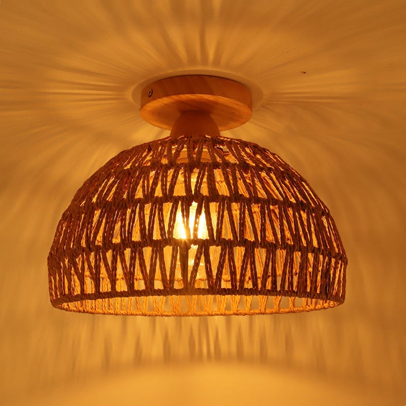 LumiGlow – Traditionel japansk semi-indbygget loftslampe med kuppelform