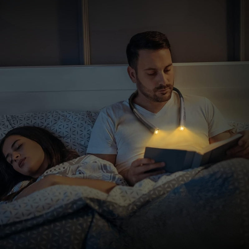 BrightEase – Genopladelig LED Halslæselampe med Justerbare Lysstyrketilstande
