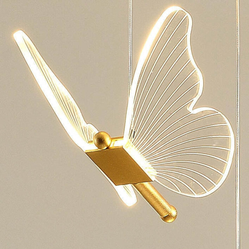 LumaWing – Minimalistisk Akryl Sommerfugl LED Pendellampe