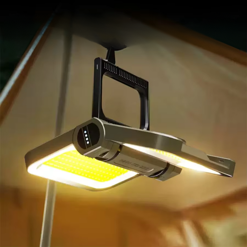LumiPro – LED Campinglampe med 2000 Lumen Projektør og Dobbel Opladning