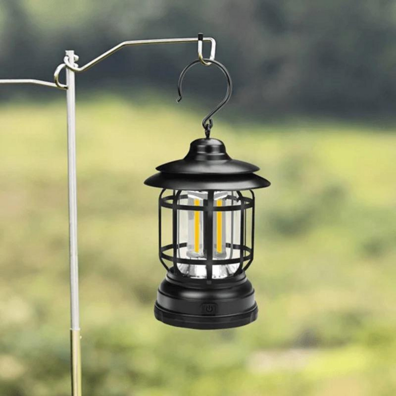 RetroFlame - Vintage LED lanterne til udendørs eventyr