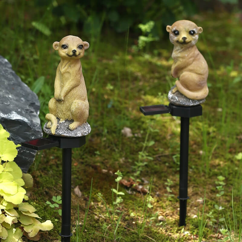 MeerkatGlow - Legende solcellelampe med surikatdesign til energibesparende udendørs dekoration