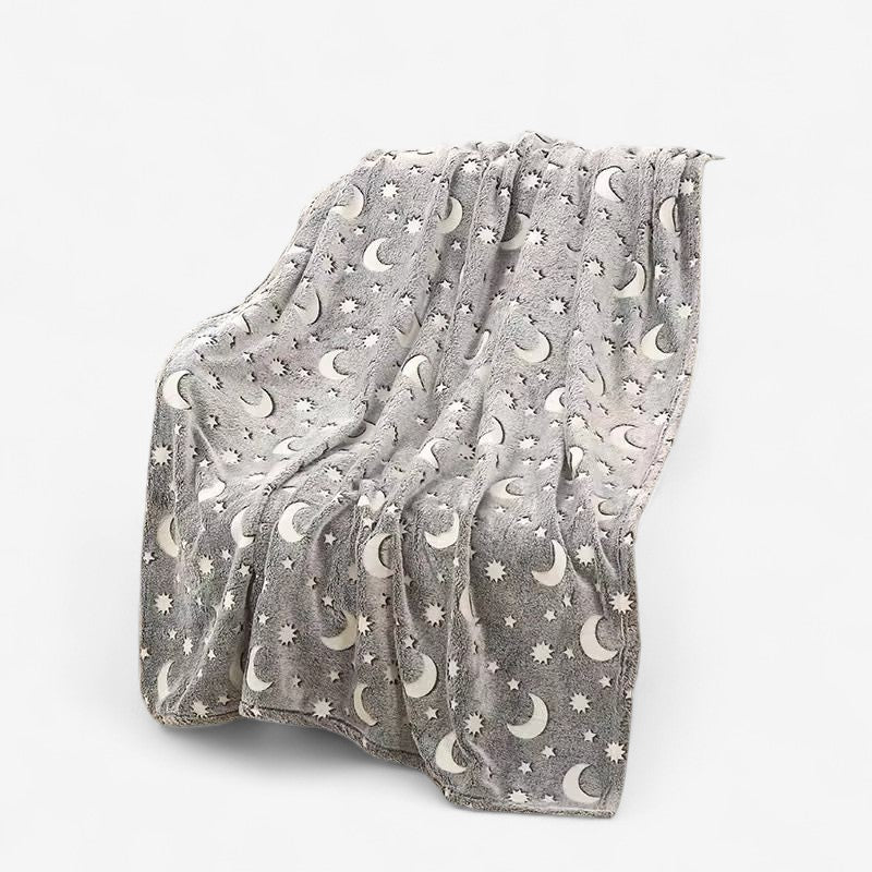DreamHug - Blødt tæppe med måne og stjernedesign til børn