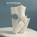 ArtFace – Stilfuld vase med stiliseret ansigtsmotiv til moderne boligindretning