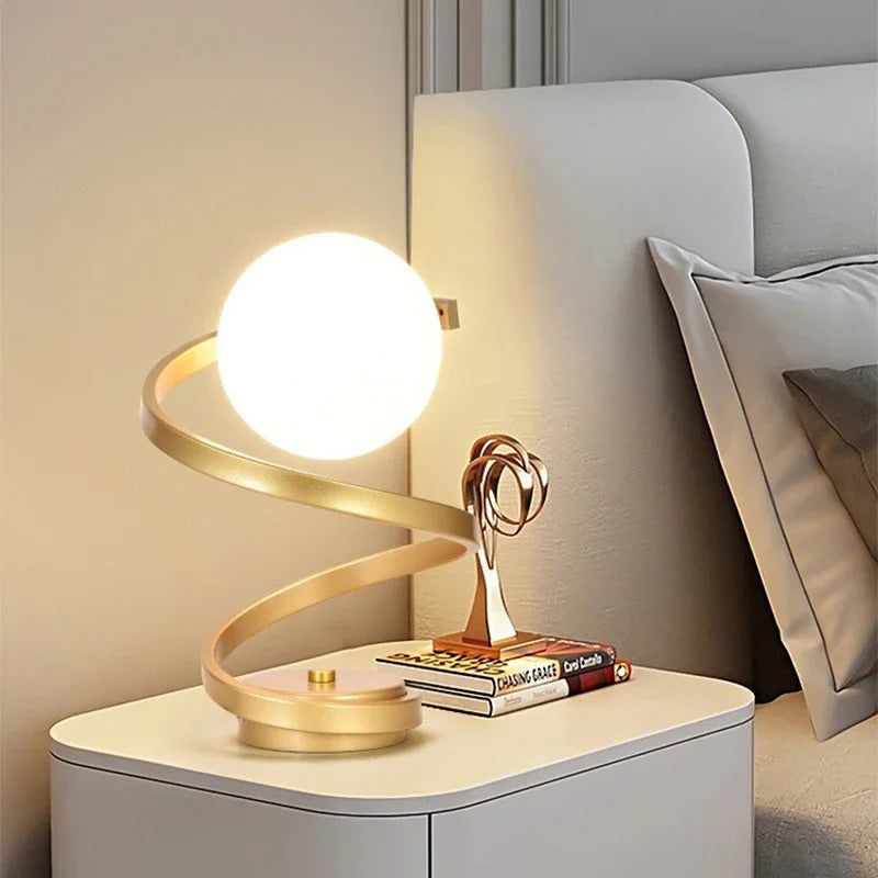 GlowCircle – LED bordlampe med rundt design og afbryderknap