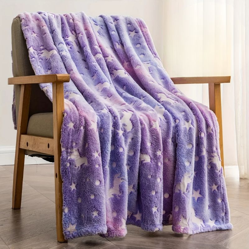 DreamHug - Blødt tæppe med måne og stjernedesign til børn