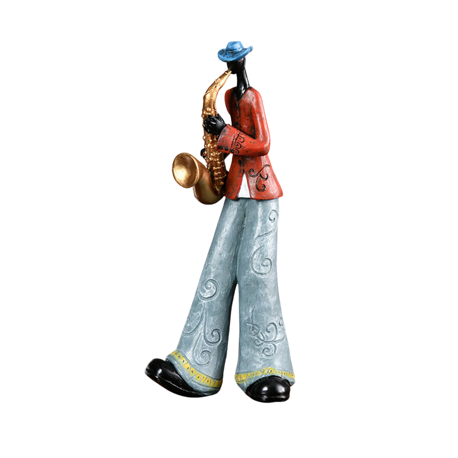 EchoNote – Jazzbandfigur i resin til vintage-inspireret musikindretning