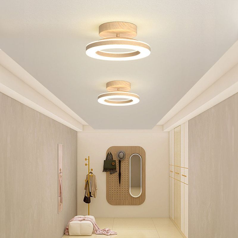 AuraGlow – Moderne akryl rund LED loftlampe med minimalistisk design