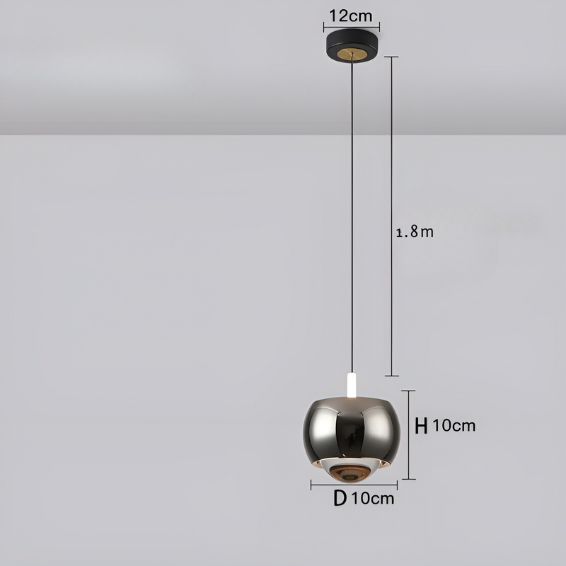 OrbitGlow - Minimalistisk hængelampe med LED-lys med elegant, cirkulært design