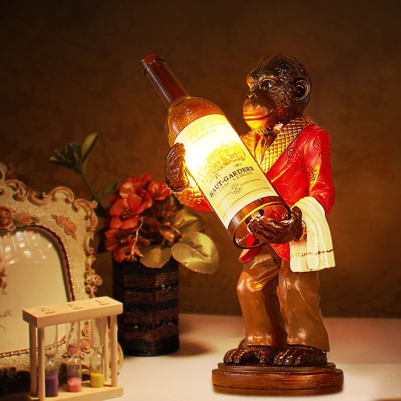 MonkeyGlow – Dekorativ Bordlampe med Legesyg Figur
