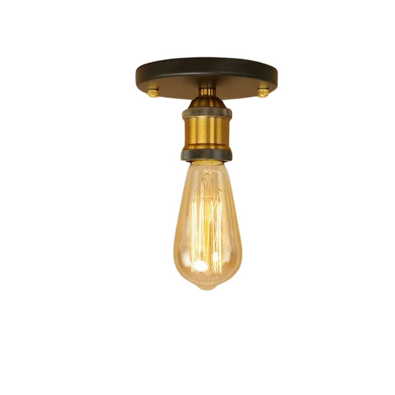 LumoVita – Retro oval halvskylning Loftslampe til Indendørs Brug