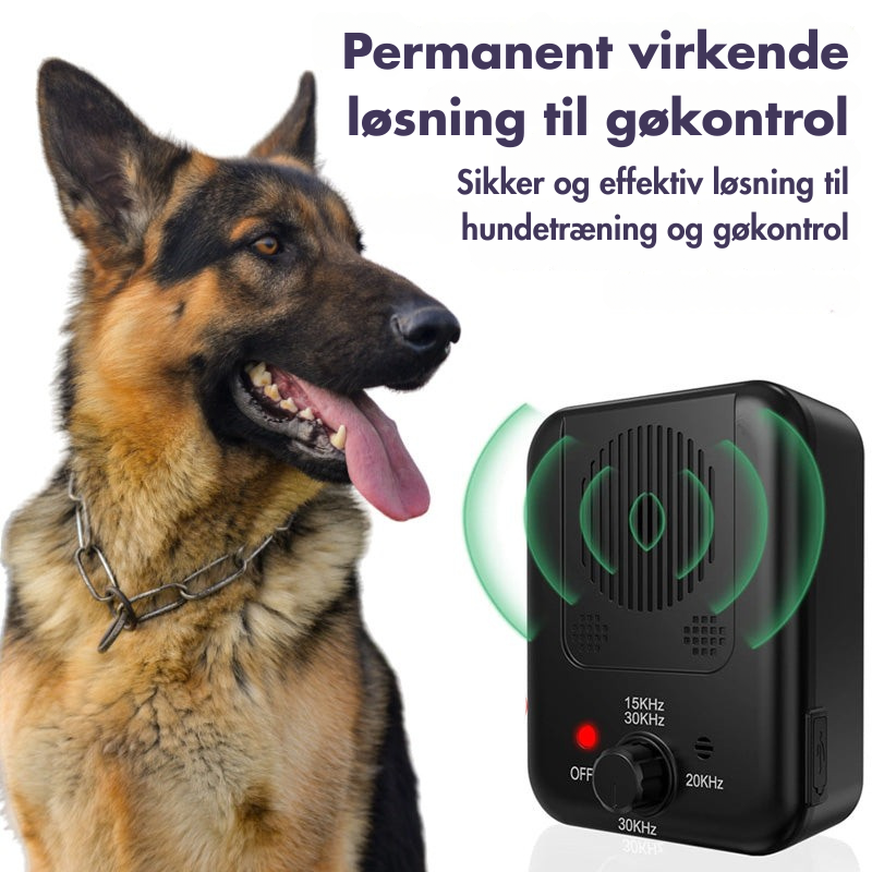 BarkGuard – Vejrbestandig anti bark enhed med justerbare ultralydsniveauer