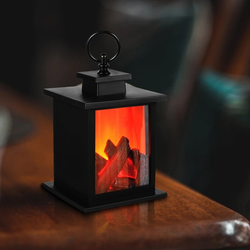 GlowHaven - Flameless Fire Lantern Lamp med realistisk flimrende LED
