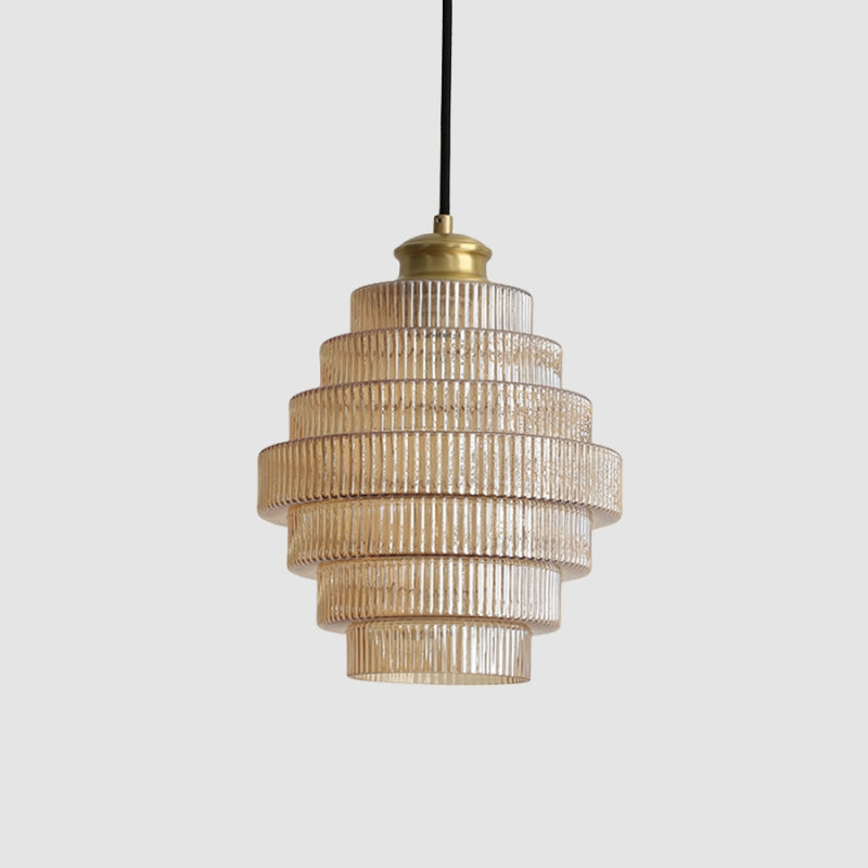VictorGlow - Antik Pendellampe med Strippet Design til Indendørs Belysning