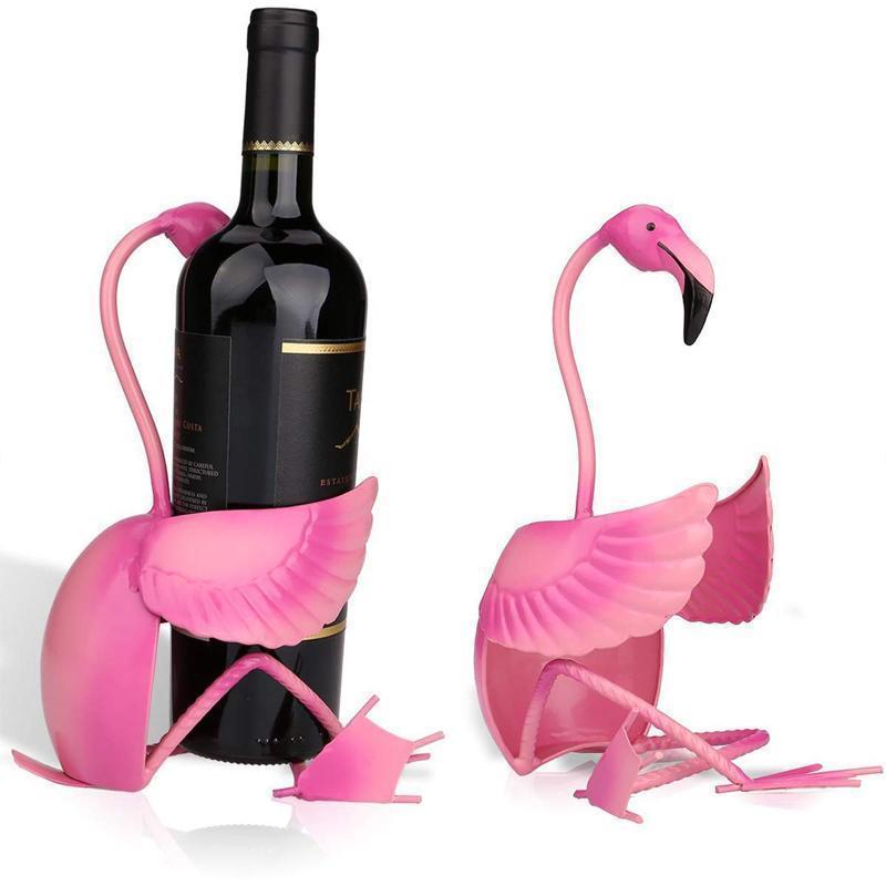 WineFlare – Finurlig Flamingo-vinflaskeholder med indviklede dekorative detaljer