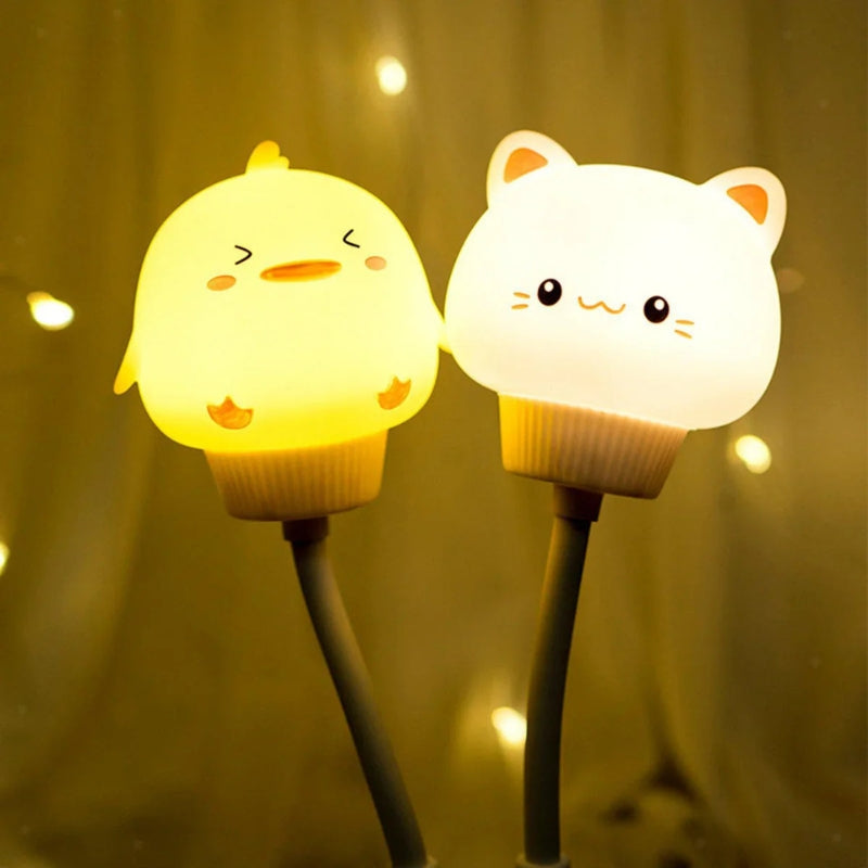 ZooGlow - Mini USB LED Natlampe med Fjernbetjening og Tegneseriefigur