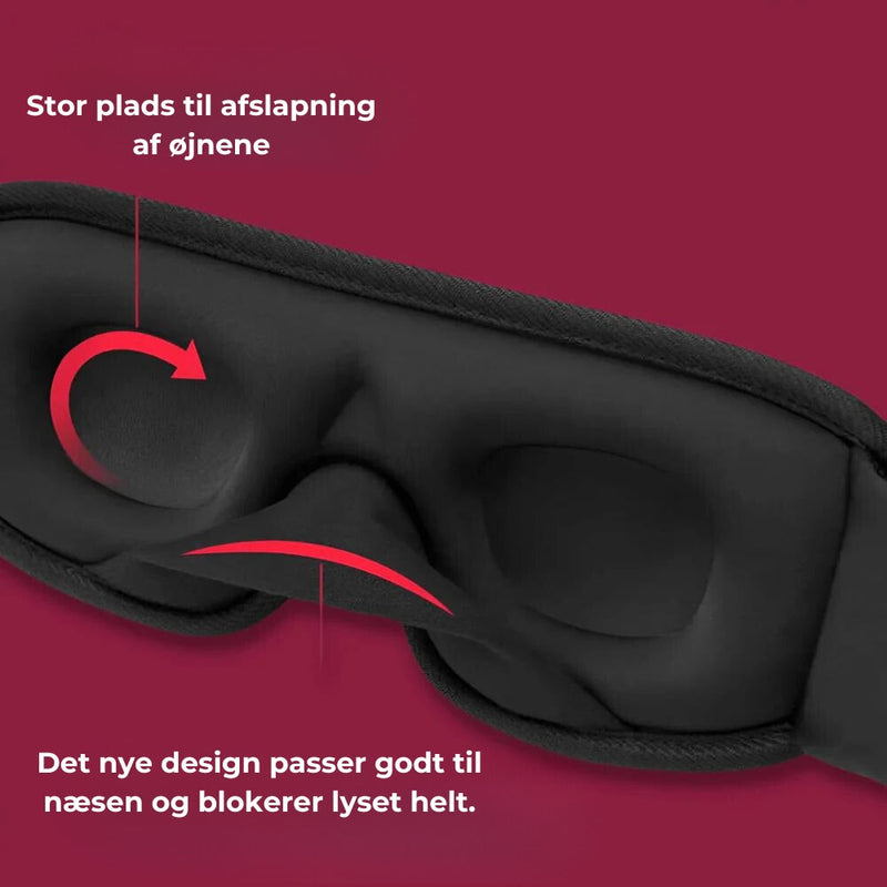 NoirNap - Ergonomisk kontureret øjenmaske med 3D Fit for fuld lysblokering og komfort